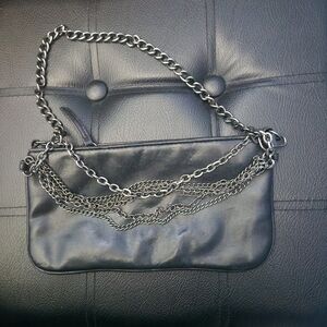 Old Navy Black Chain Strap Wristlet